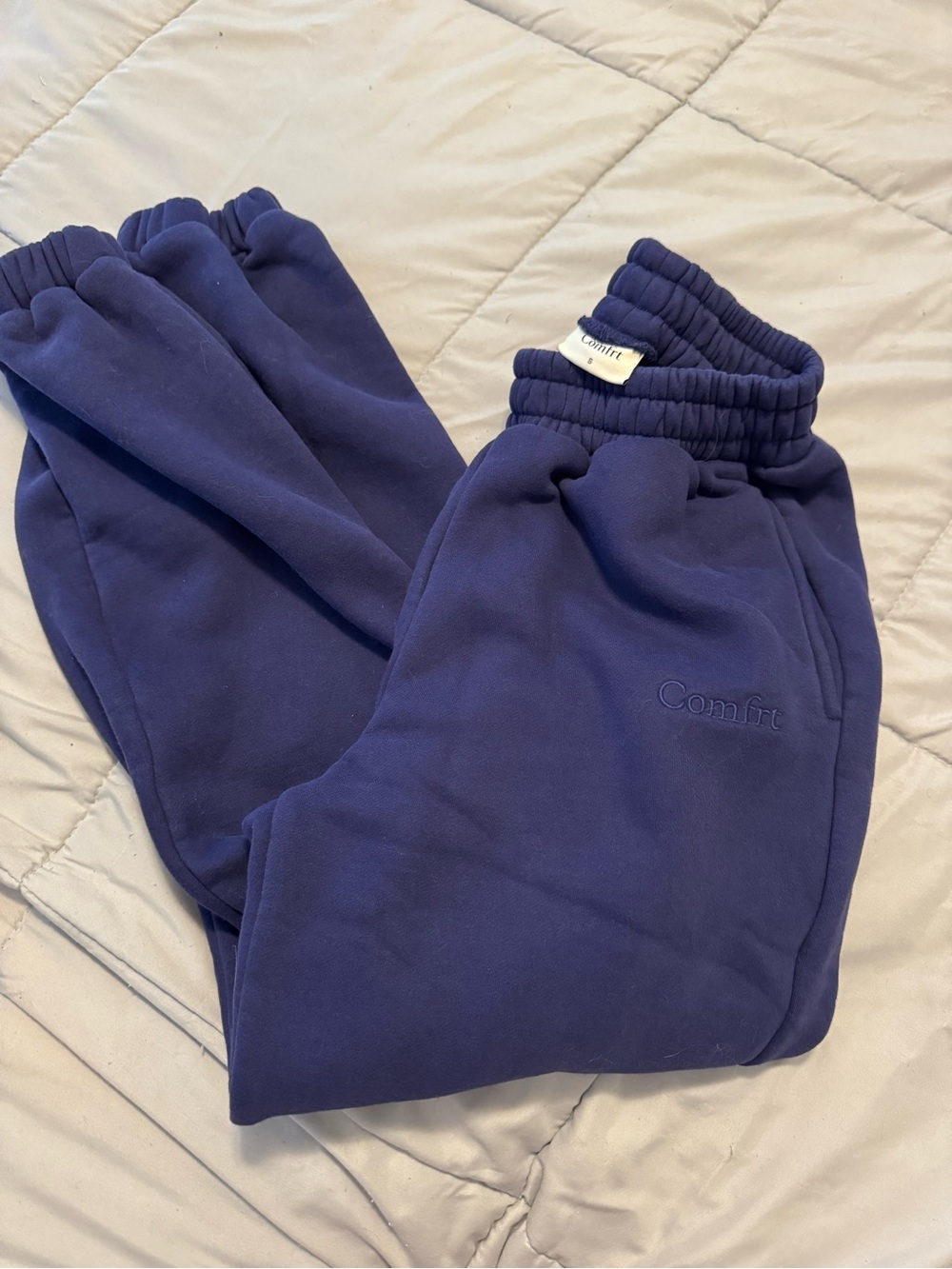 Comfrt Navy Blue Minimalist Joggers